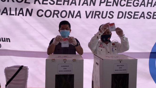 
 KPU Karimun Gelar Simulasi Pencoblosan Dengan Menerapkan Protokol Kesehatan