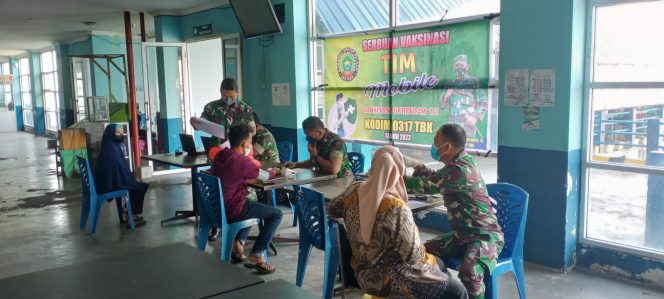 
 Kodim 0317 terus gencar laksanakan Sebuan Vaksinasi Gurindam 12