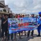 Anggota Satpolair Polres Bintan saat melakukan sosialisasi dan himbauan Kamtibmas pada masyarakat pesisir
