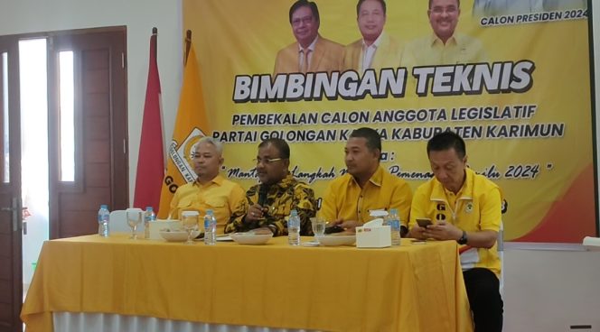 
 Jelang Pemilu 2024, 36 Caleg Partai Golkar Kabupaten Karimun Ikuti Bimtek