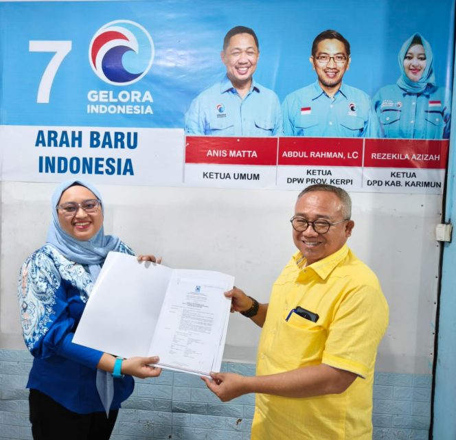 
 Golkar Tak Sendirian, Partai Gelora Ikut Dukung Firman – Ery Di Pilkada Karimun