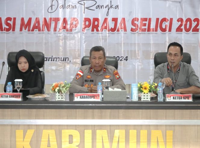 
 Jelang Pilkada, Polres Karimun Gelar Rapat OMP Seligi 2024