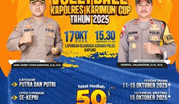 Open Tournament Volly Ball Kapolres Karimun Cup 2025 Resmi Di Gelar