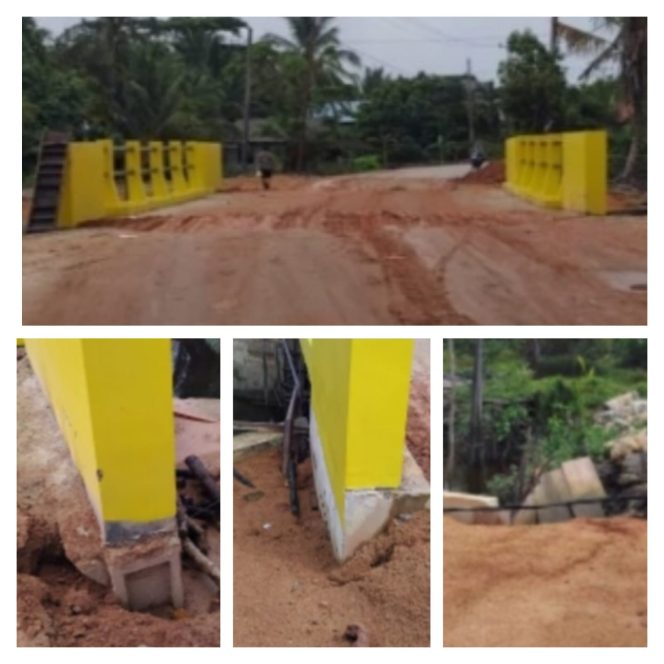 
 Baru Selesai Dibangun, Kondisi Jembatan di Kundur Tuai Keluhan